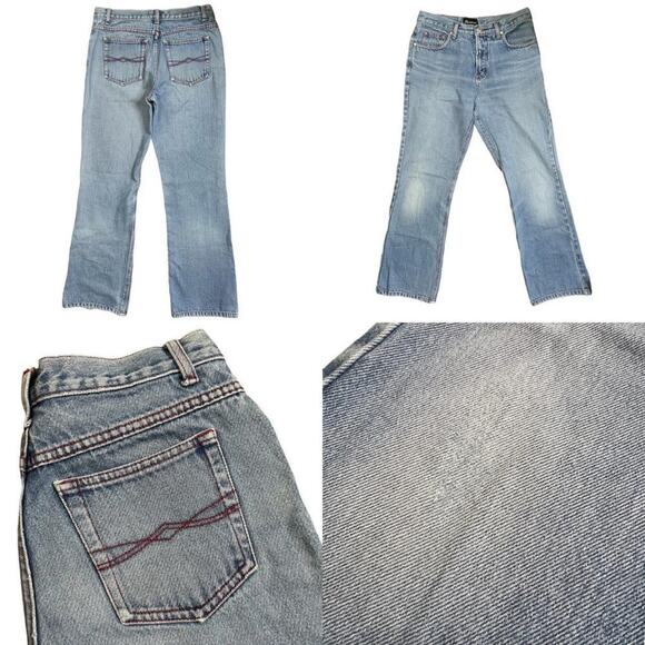 90s Y2K Mid Rise Bootcut Jeans Light Wash - Picture 5 of 5